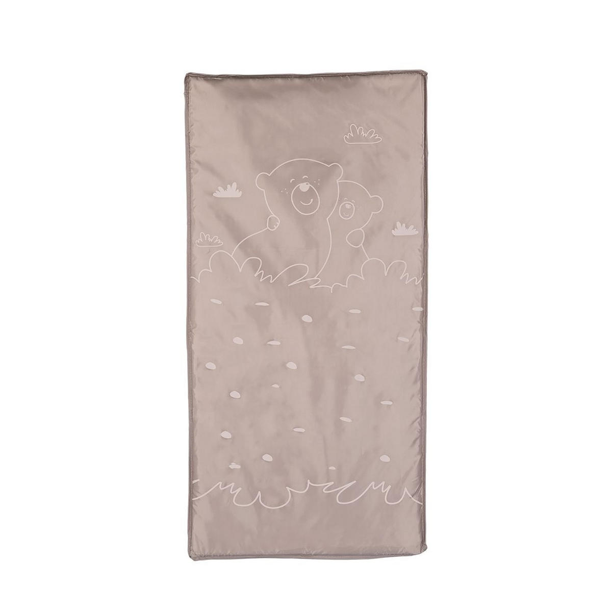 REISEBETT Palace, Baldachin beige grau Moskitonetz zwei Ebenen Wickelauflage - Beige, Kunststoff (60/120cm) - Chipolino