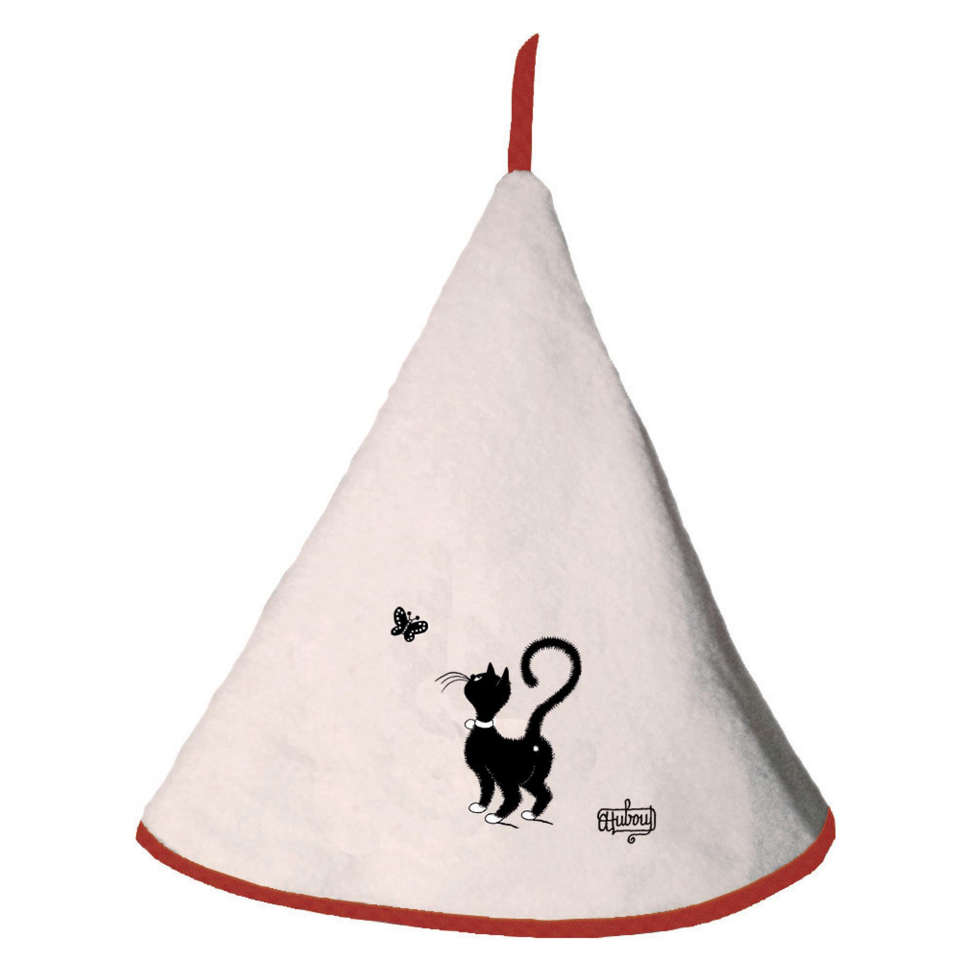 HANDTUCH Dubout Chat papillon elfenbein durchmesser 60 cm - Weiß, Textil (60/60cm) - Winkler