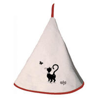 HANDTUCH Dubout Chat papillon elfenbein durchmesser 60 cm - Weiß, Textil (60/60cm) - Winkler