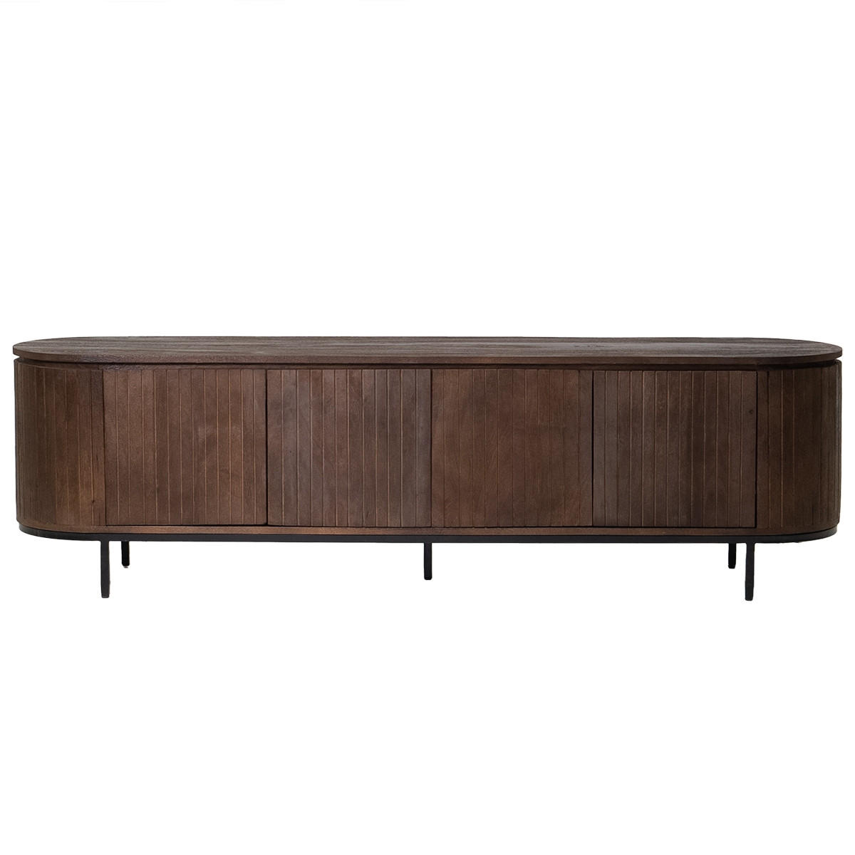 TV-MÖBEL aus Mangoholz 200cm, dunkelbraun - Dunkelbraun, Holz (200/57/45cm) - Giga Meubel