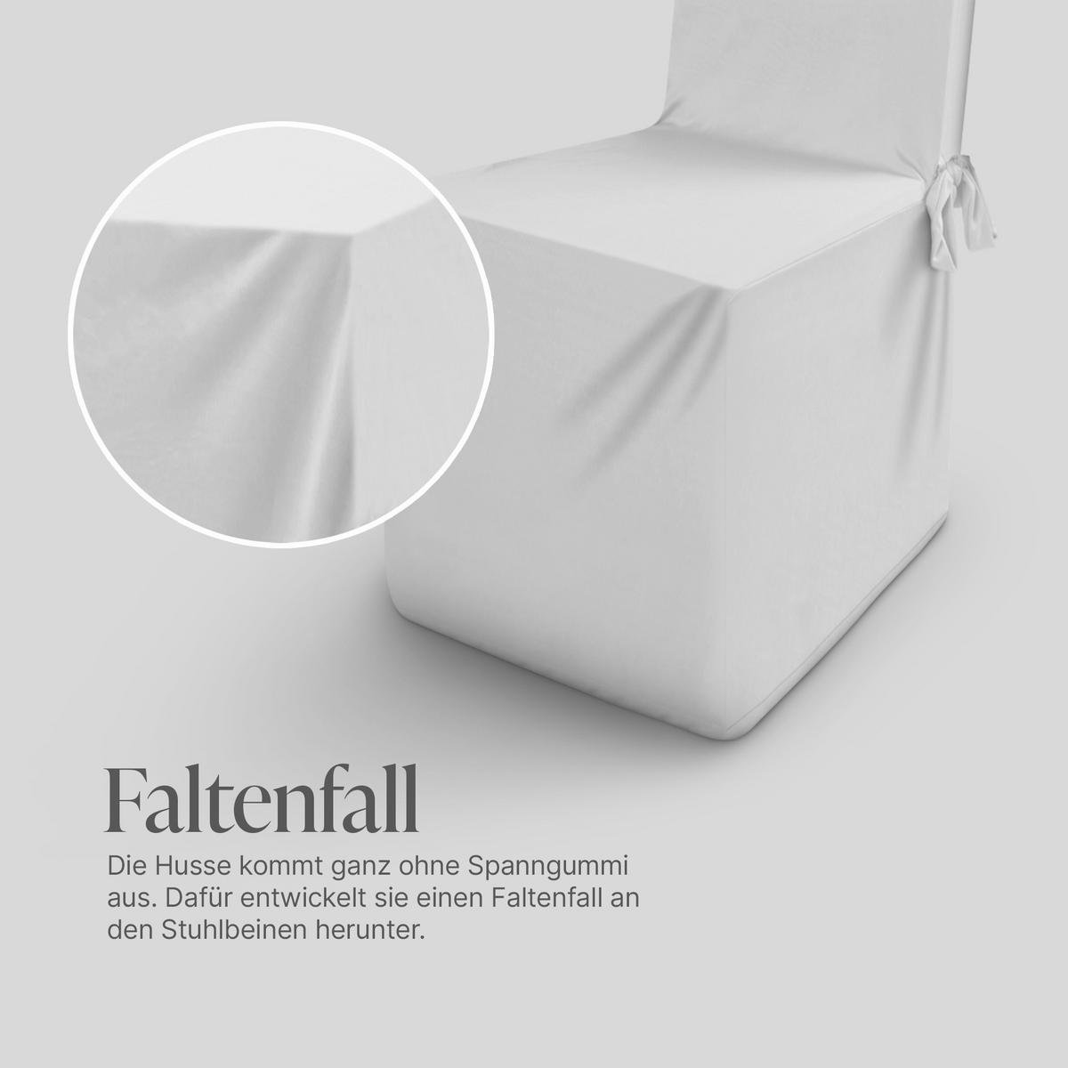 STUHLHUSSE ( Weiß ) - Stretchhusse für eckige Stuhllehnen - ( 45 cm x 96 cm ) elastischer Bankett Stuhlbezug - Weiß, Textil (45/96cm) - Bestlivings