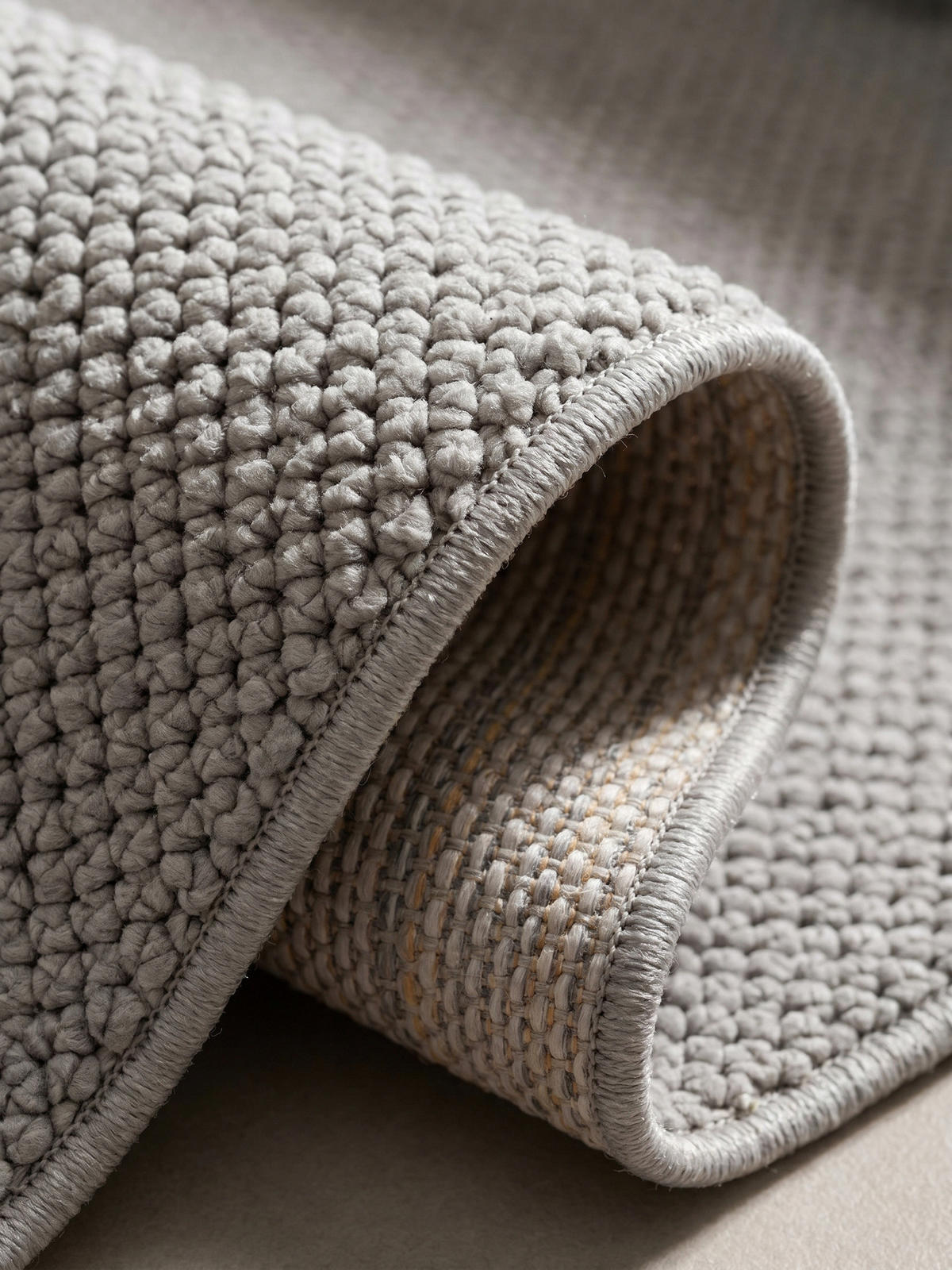 TEPPICH Flachgewebe LANGAU in Silber, meliert, 240 x 340 cm - Silberfarben, Textil (340/240cm) - KADIMA DESIGN