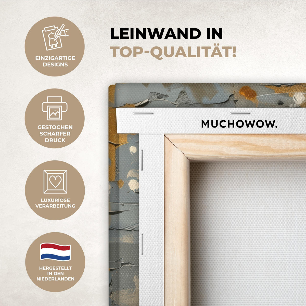 LEINWANDBILD Baum - Graffiti - Banksy-Stil - Ballon-Mädchen Wandbild 40x30 cm - Blaugrau, Textil (40/30cm) - MuchoWow