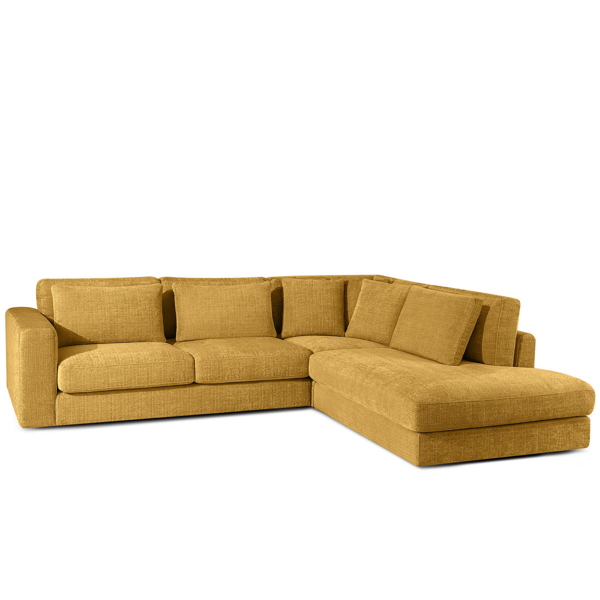 ECKSOFA rechts VERUS - Gelb, Holz/Holzwerkstoff (297/248cm) - KONSIMO®