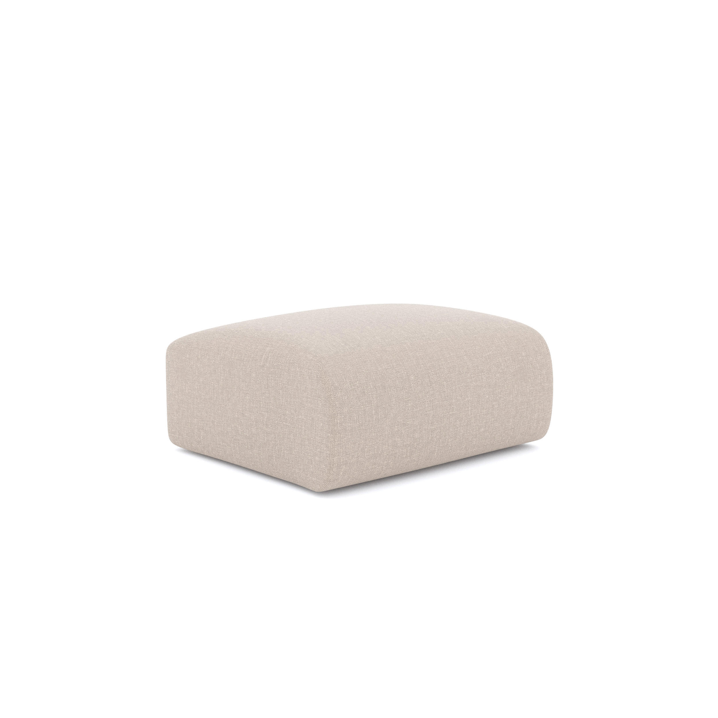 HOCKER Rastergewebe Beige 75cm - Beige, Textil (75/45/75cm) - Sia Home
