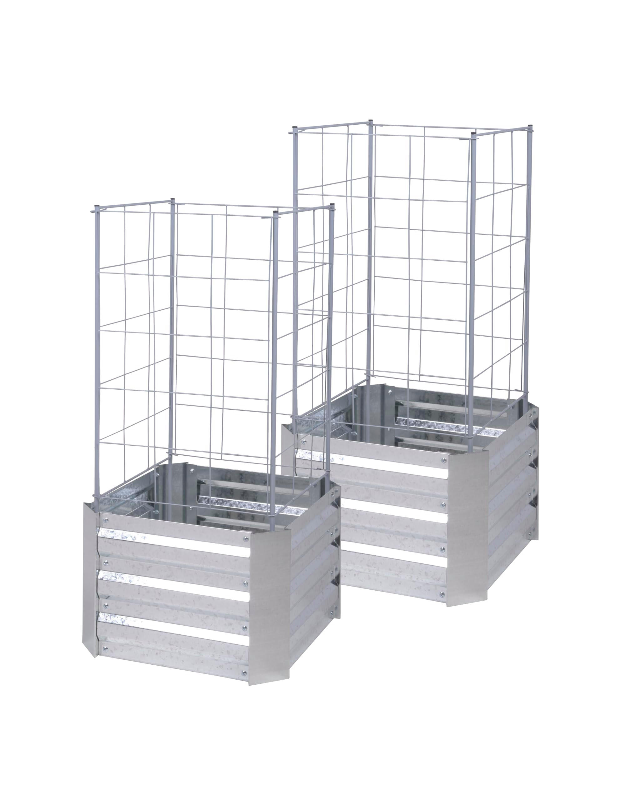 Deluke Hochbeet Silber 47x30x47 cm
