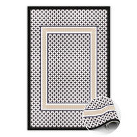 VINYL TEPPICH 140x210 cm Geometrischer Zopf - Creme/Schwarz, Kunststoff (140/210cm) - TULUP