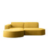 ECKSOFA Modena Studio, Cord Stoff Gelb Links - Gelb, Holzwerkstoff/Textil (165/236cm) - Kaiser Möbel