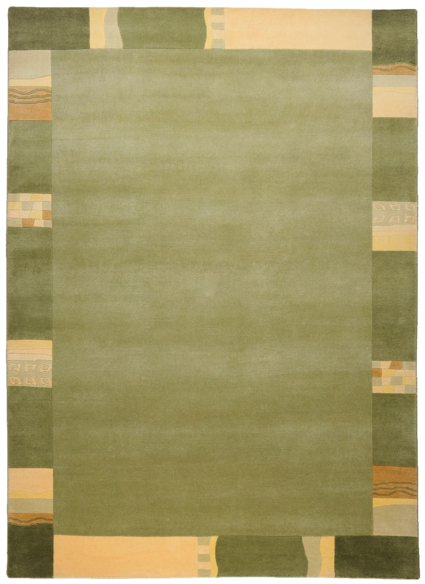 WOLLTEPPICH Avanti 40x60 cm - Olivgrün, Textil (40/60cm) - THEKO