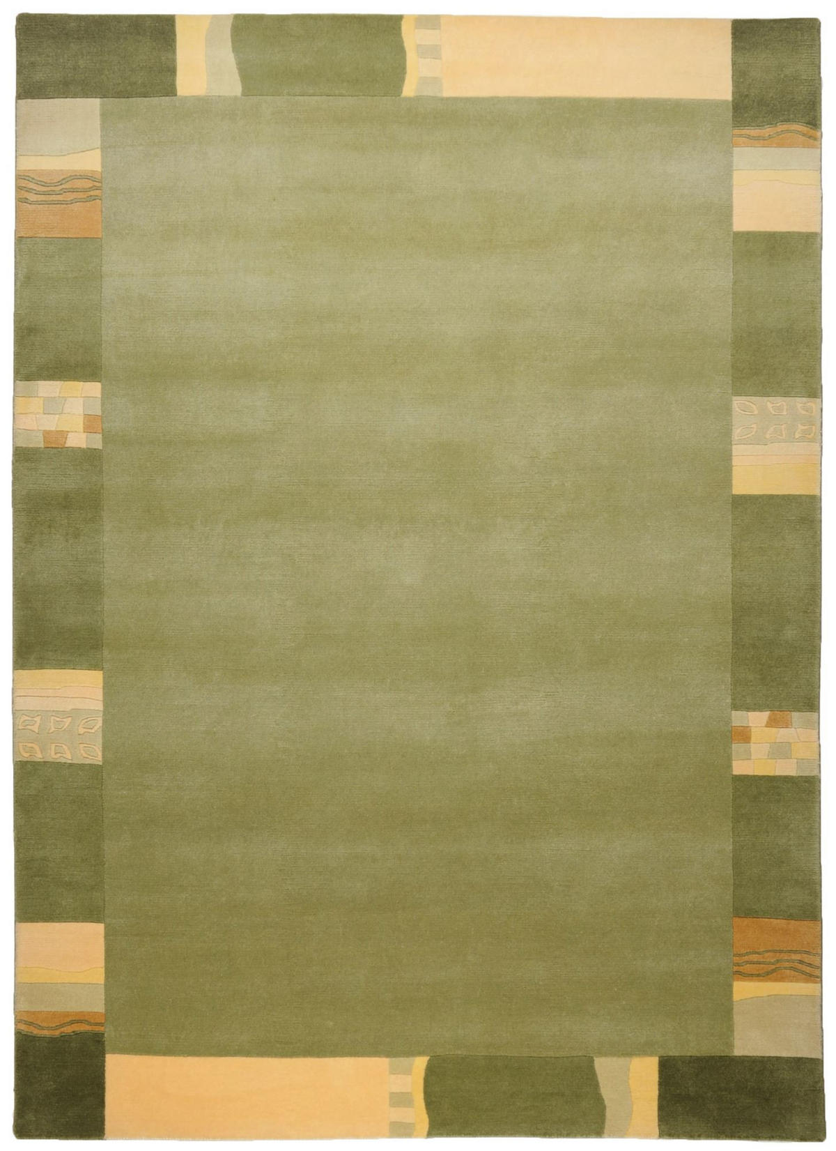 WOLLTEPPICH Avanti 40x60 cm - Olivgrün, Textil (40/60cm) - THEKO