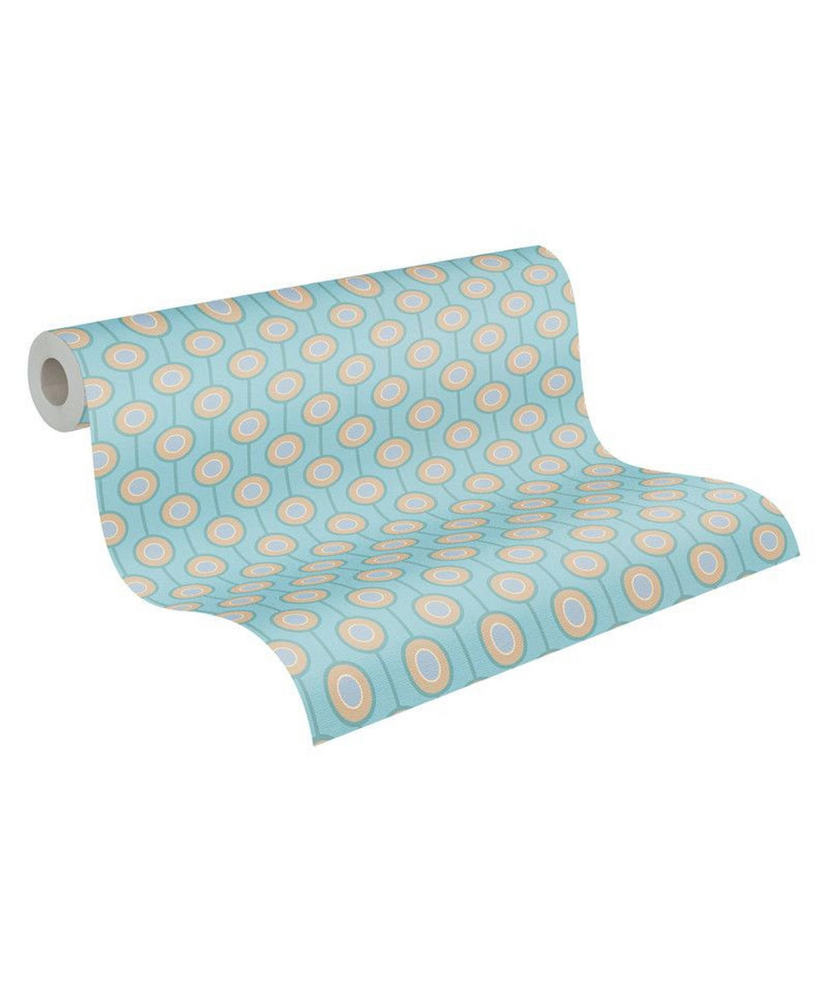 VLIESTAPETE Türkis 53/850 cm - Türkis, Textil (53/1cm) - KUNSTLOFT
