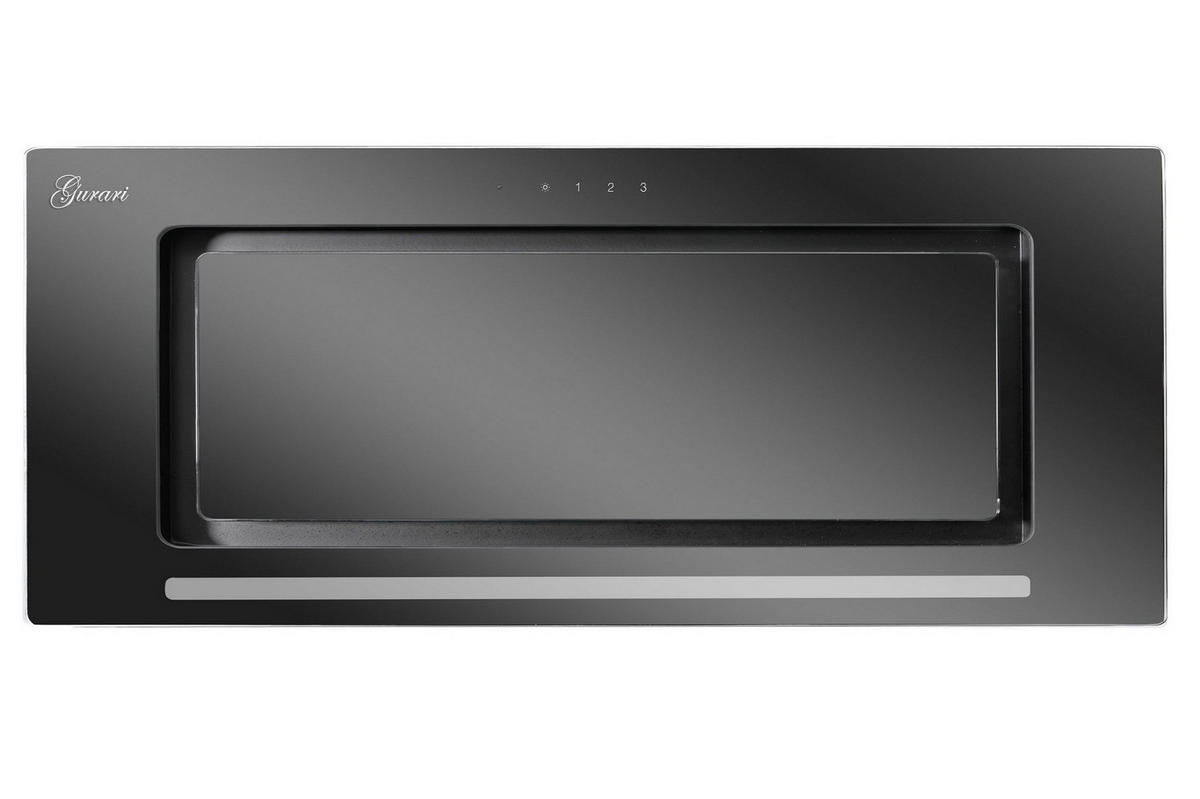 DUNSTABZUGSHAUBE GCH E 217 BL 70 PRIME + Umluftset, 70 cm Schwarz - Schwarz, Metall (70/29.5/23.5cm) - Gurari