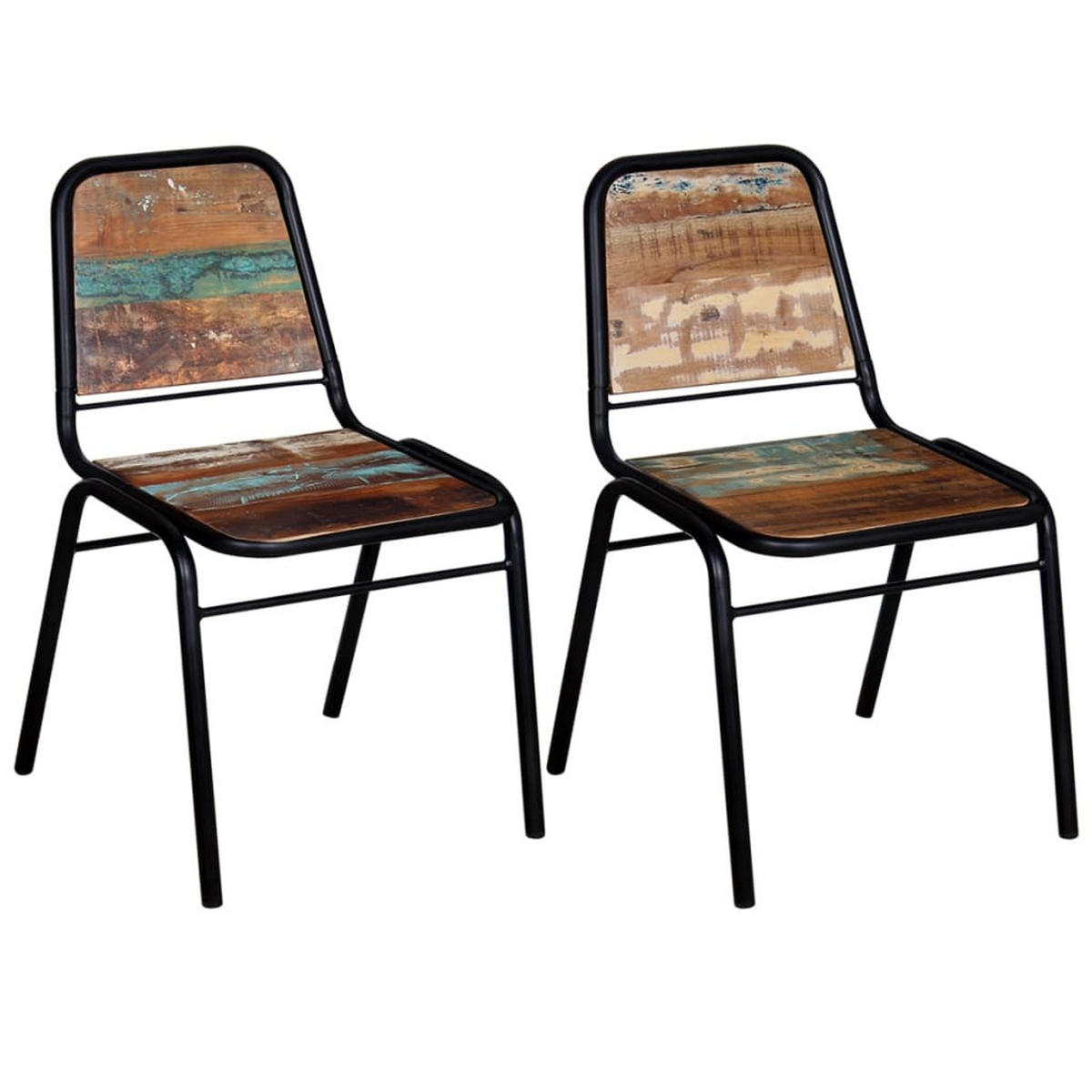 ESSZIMMERSTÜHLE 2 Stk. Altholz Massiv 44*59*84cm - Multicolor, Holz (44/84/59cm) - ZMH