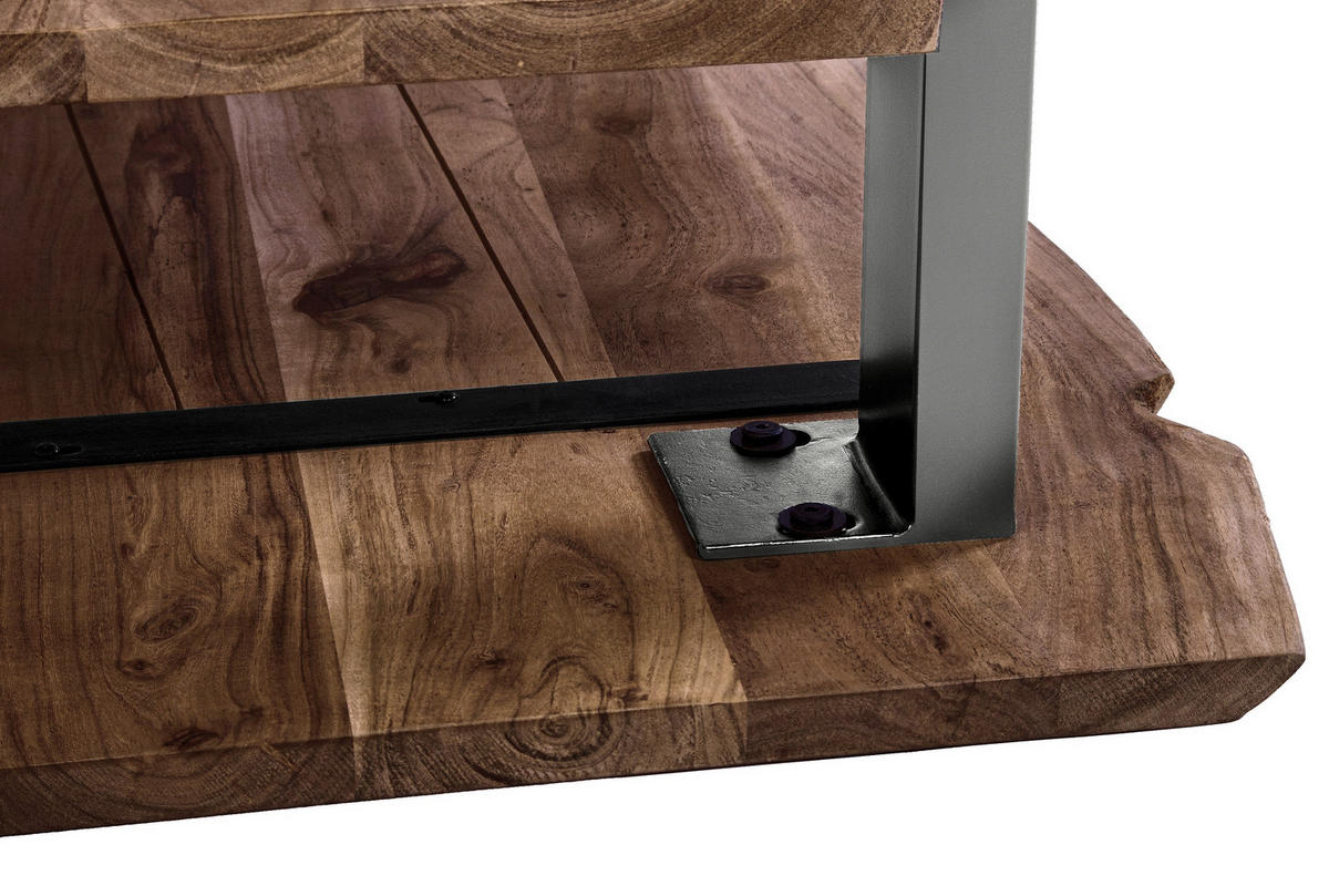 COUCHTISCH PATRICK - Schwarz/Braun, Holz/Metall (65/115/46cm) - SAM