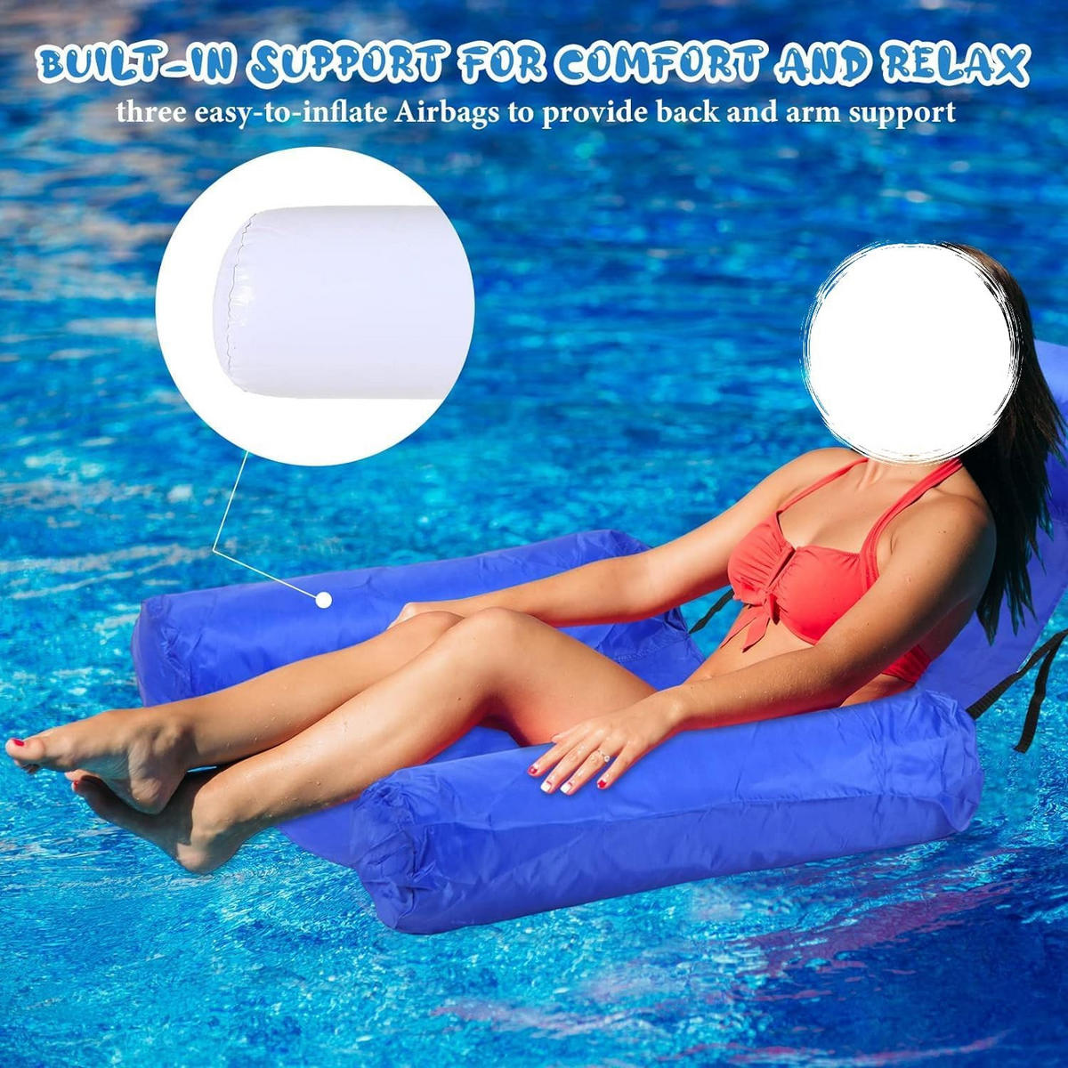 SCHWIMMSESSEL,DUNKELBLAU, 125 x 115 cm - Dunkelblau, Kunststoff (115/125cm) - Weltevree