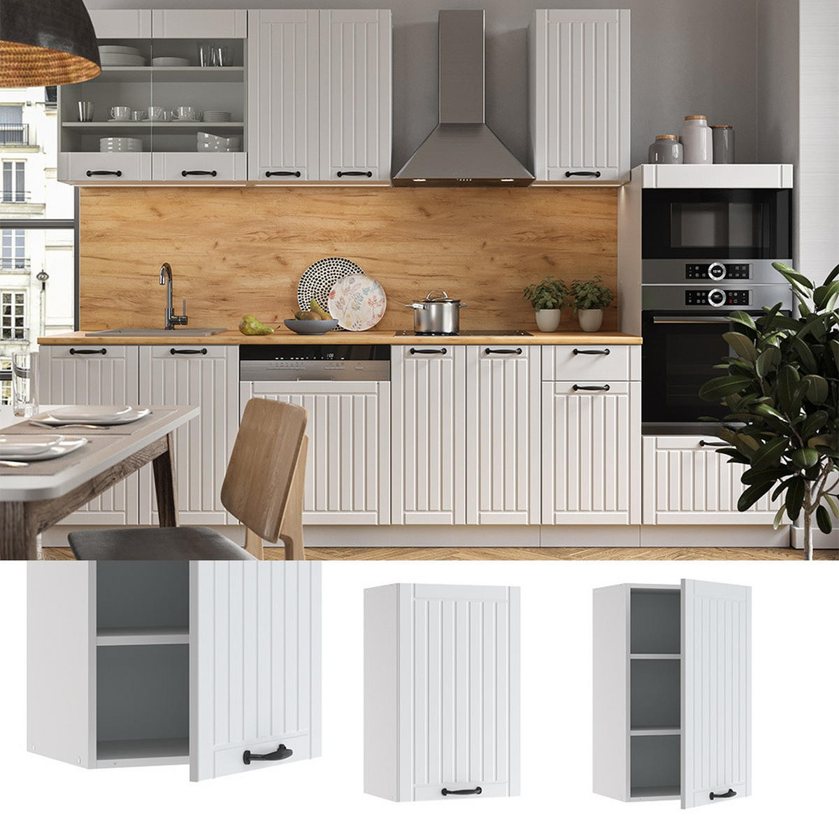 HÄNGESCHRANK Fame-Line Weiß Landhaus 45 cm - Weiß, Holzwerkstoff (45/72/34.1cm) - Vicco