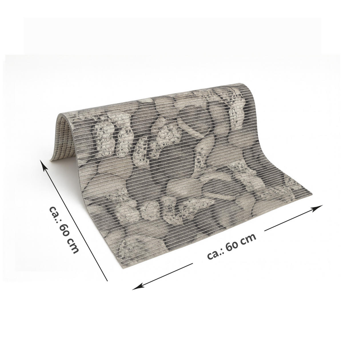 WASCHMASCHINENAUFLAGE 60x60 cm Steine Grau - Grau, Kunststoff (60/60cm) - Bestlivings
