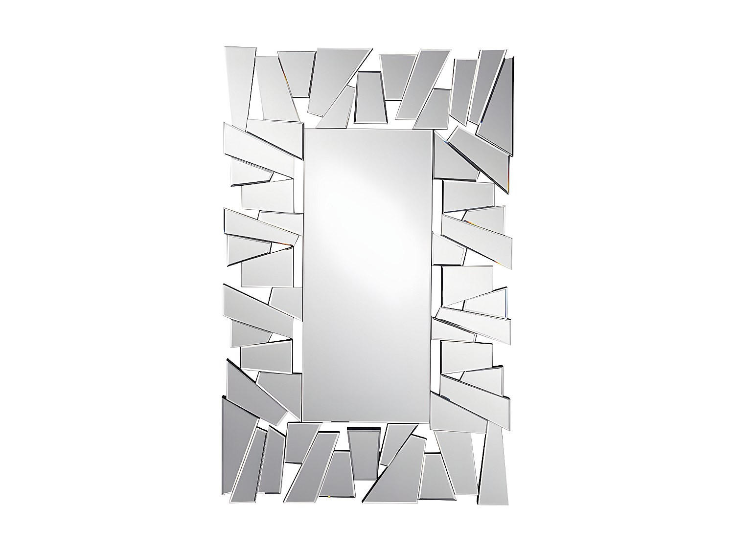 WANDSPIEGEL - 120cm x 4.5cm - Spiegelglas - silberfarben - UYUNI - Silberfarben, Glas (120/76/4.5cm) - Vente-Unique