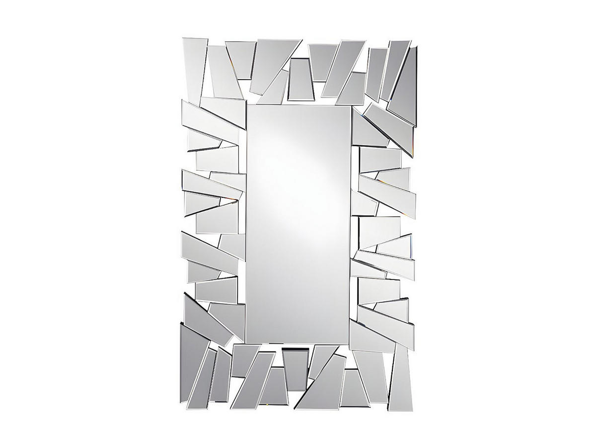 WANDSPIEGEL - 120cm x 4.5cm - Spiegelglas - silberfarben - UYUNI - Silberfarben, Glas (120/76/4.5cm) - Vente-Unique