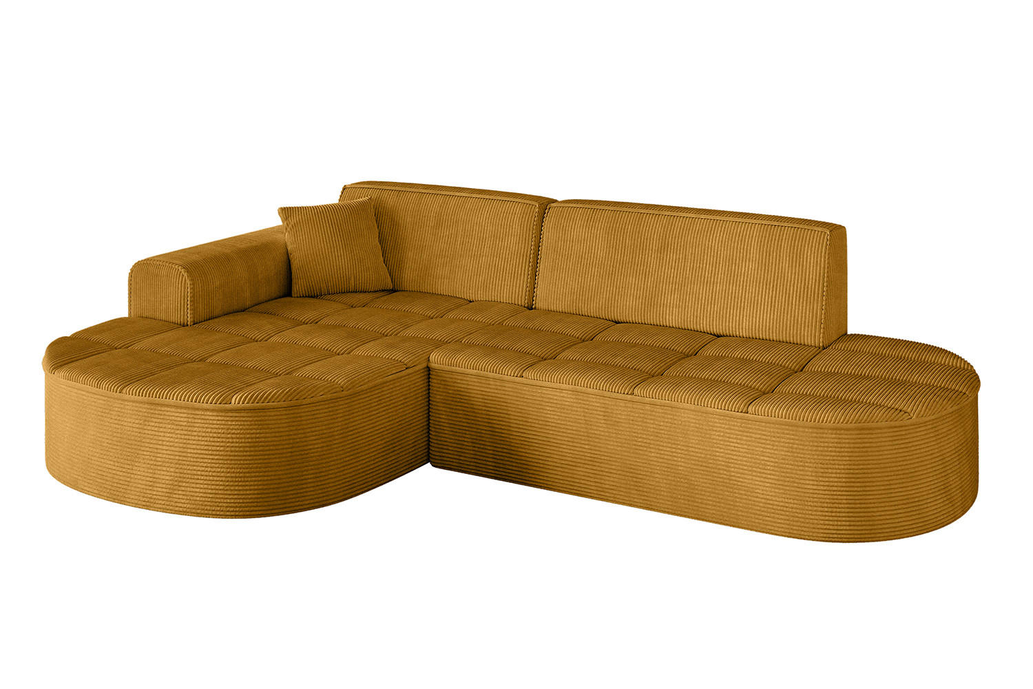 ECKSOFA Ottomane Links TARO-L1 - 243x171x79,5 cm Senfgelb - Currygelb/Gelb, Holzwerkstoff/Textil (243/171cm) - ALTDECOR