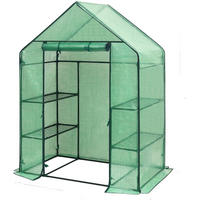 GEWÄCHSHAUS – 143×73×195 cm Foliengewächshaus mit Metallgerüst, UV-beständig, Wetterfest, Rolltür mit Reißverschluss, Für Garten & Balkon - Grün, Textil (143/195/73cm) - JUNG