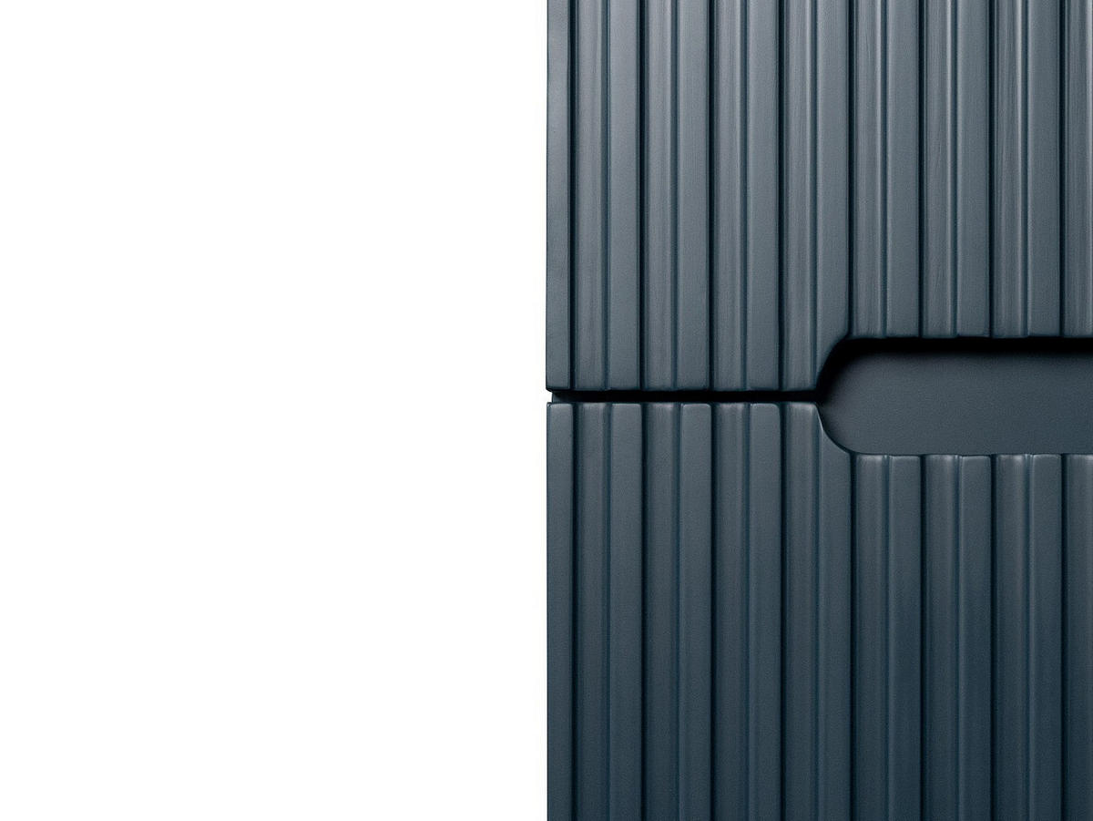 DOPPELWASCHTISCH - 120cm x 45.5cm - MDF - marineblau - PAVANI - Blau, Holz (120/55/45.5cm) - Vente-Unique