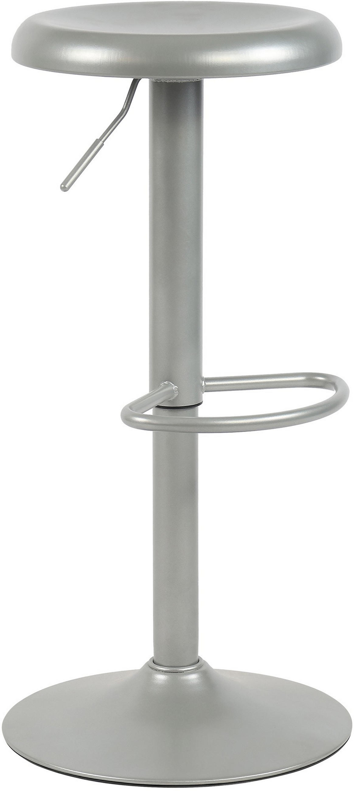 BARHOCKER Hikar Metall Silber - Silberfarben, Metall (38.5/58/38.5cm) - DELUKE