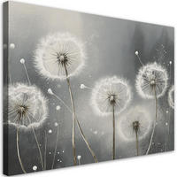 WANDBILD aufblasbare pflanzen in grautönen - Grau, Textil (60/40cm) - Feeby