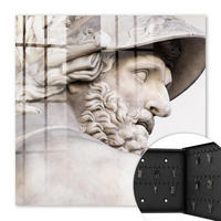 SCHLÜSSELBOX Schwarz 30x30 cm- Türöffnung nach rechts - Antike Eleganz - Beige, Metall (30/30/5cm) - TULUP
