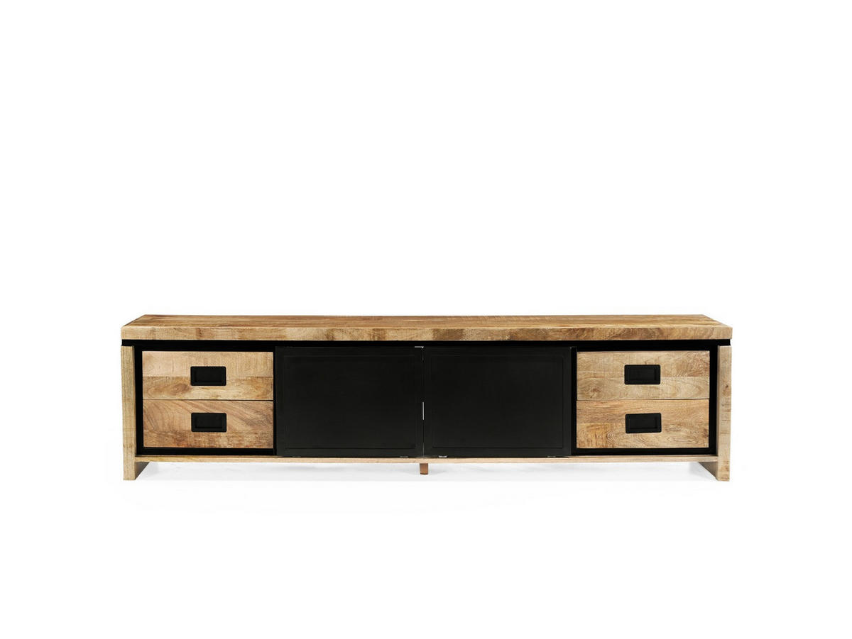 TV Board Novelle Mangoholz 200 cm / 45 cm Natur - Naturfarben, Holz (200/50/45cm) - Villa Möbel