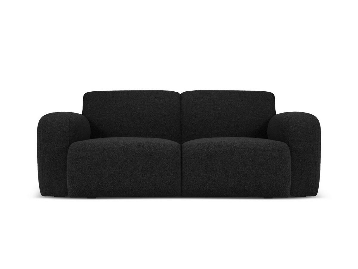 SOFA Molino aus Boucle schwarz 2 Sitzplätze - Schwarz, Textil (95/72/170cm) - Micadoni