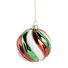 WEIHNACHTSKUGEL Glas CANDYBALL, Ø100 mm, Weiß, Christbaumkugeln, Weihnachtsdeko Xmas, Christmas Deko - Weiß, Glas (10/10/10cm) - home&you