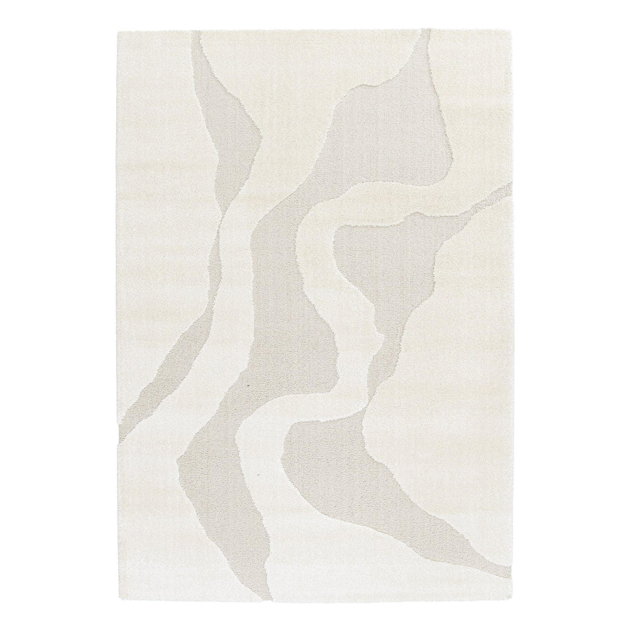 TEPPICH sehr weich mit Relief-Effekt Beige - Beige, Textil (160/230cm) - AFK Living