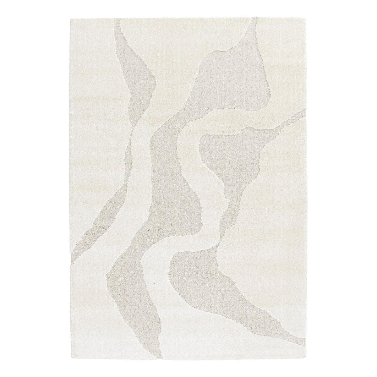 TEPPICH sehr weich mit Relief-Effekt Beige - Beige, Textil (160/230cm) - AFK Living