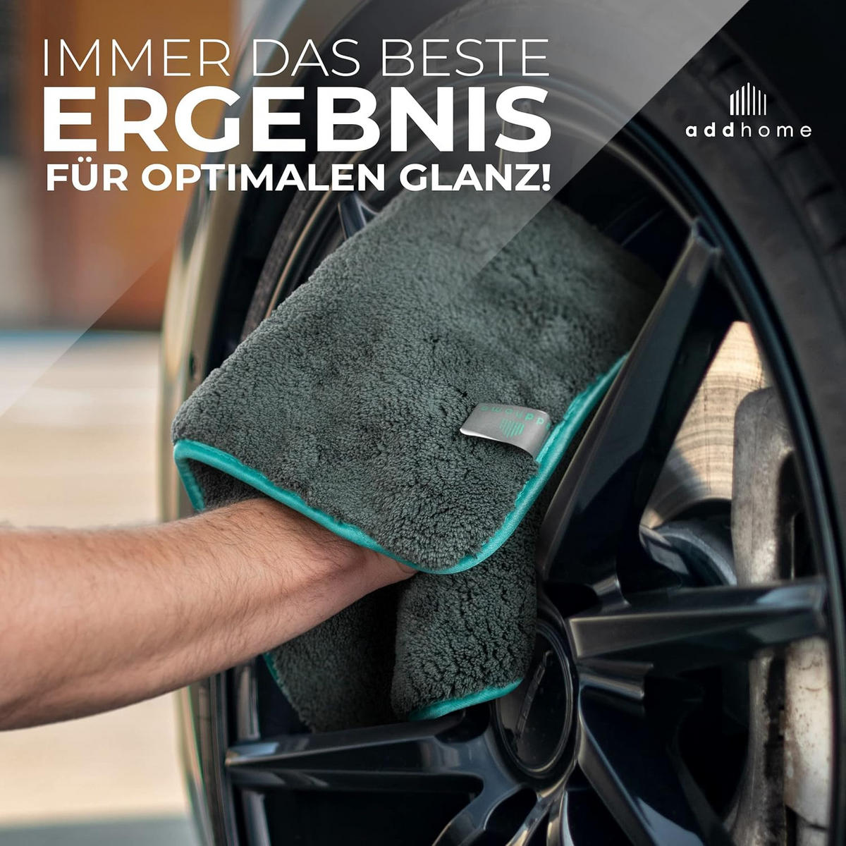 AUTO-MIKROFASERTUCH 3 Tücher plus 1 Handschuh - Multicolor, Textil (40/40cm) - addhome