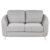 2-SITZER-SOFA Polsterbezug Hellgrau Trosa - Hellgrau, Textil (153/88/86cm) - Beliani