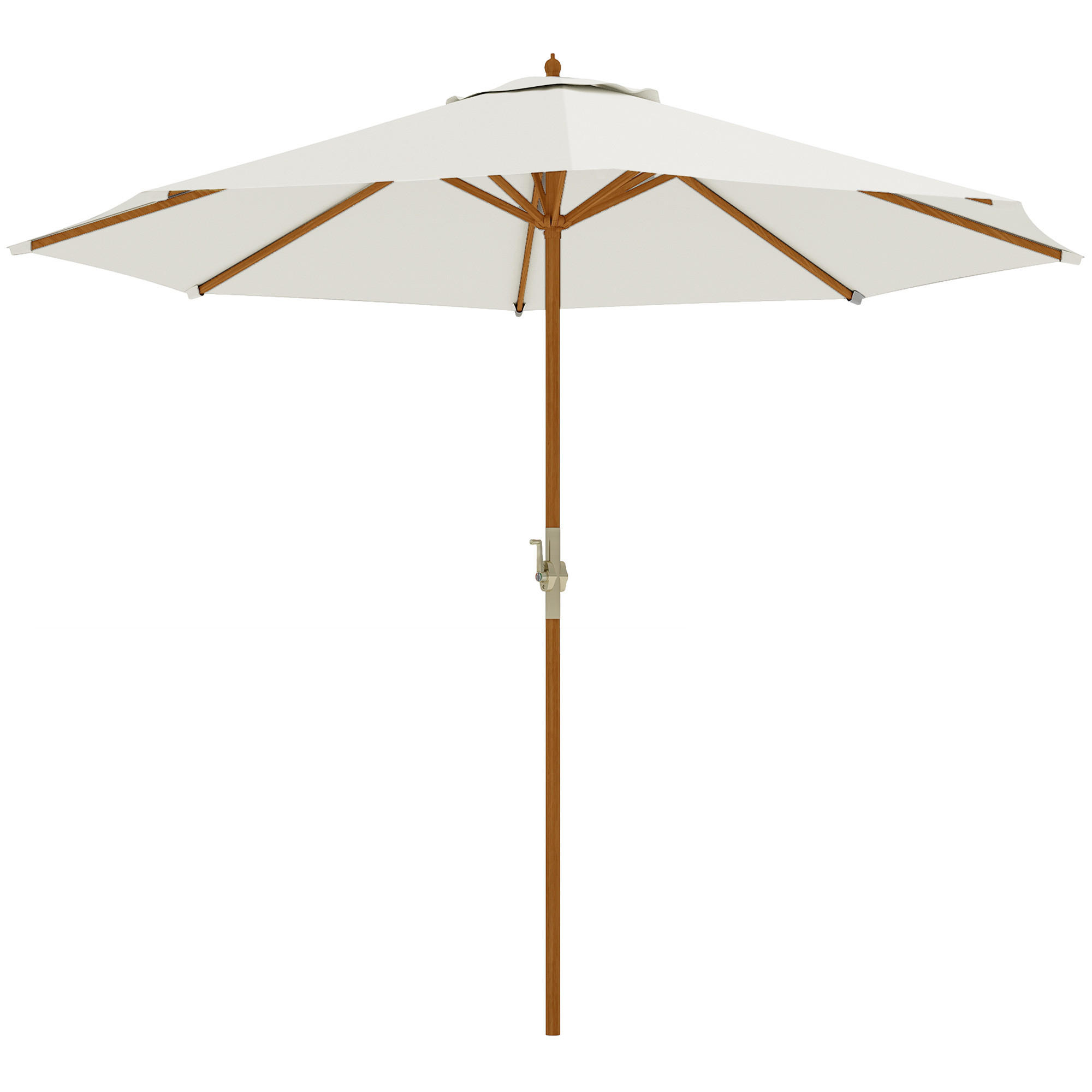 SLUNEČNÍ STÍNÍTKO, polyester, krémová barva - krémová, plast (270/270cm) - Outsunny