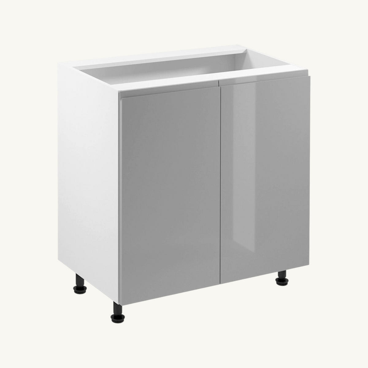 INSELKÜCHE-KÜCHENZEILE 420x220 cm Glanzia – KU-S18 – Grau – Hochglanz - Grau, Holzwerkstoff (420/212/220cm) - hi-markt