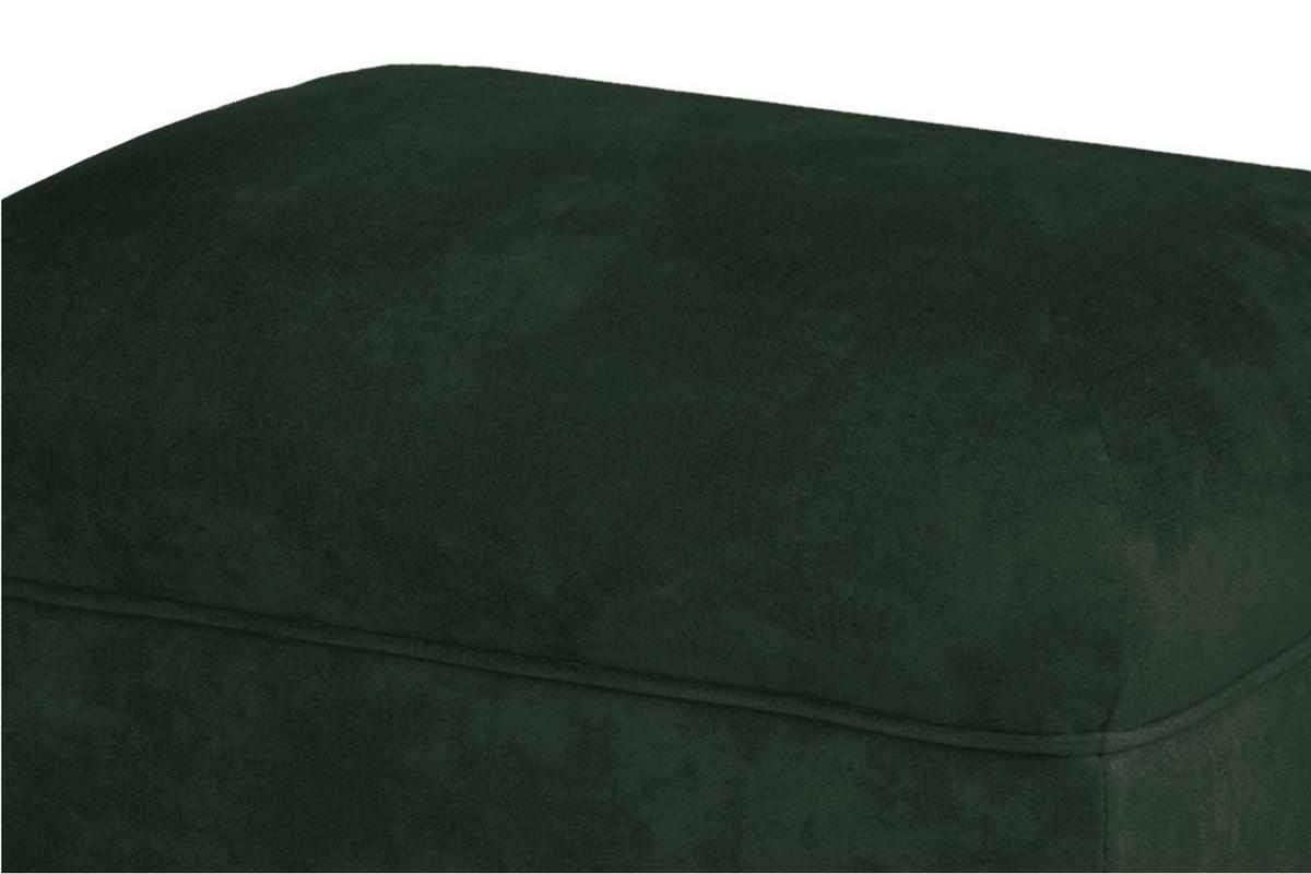 SITZHOCKER MILES Pouffe zeitloses Design und pflegeleichter Stoff, grün - Grün, Holzwerkstoff/Buchenholz (55/42/40cm) - KONSIMO®
