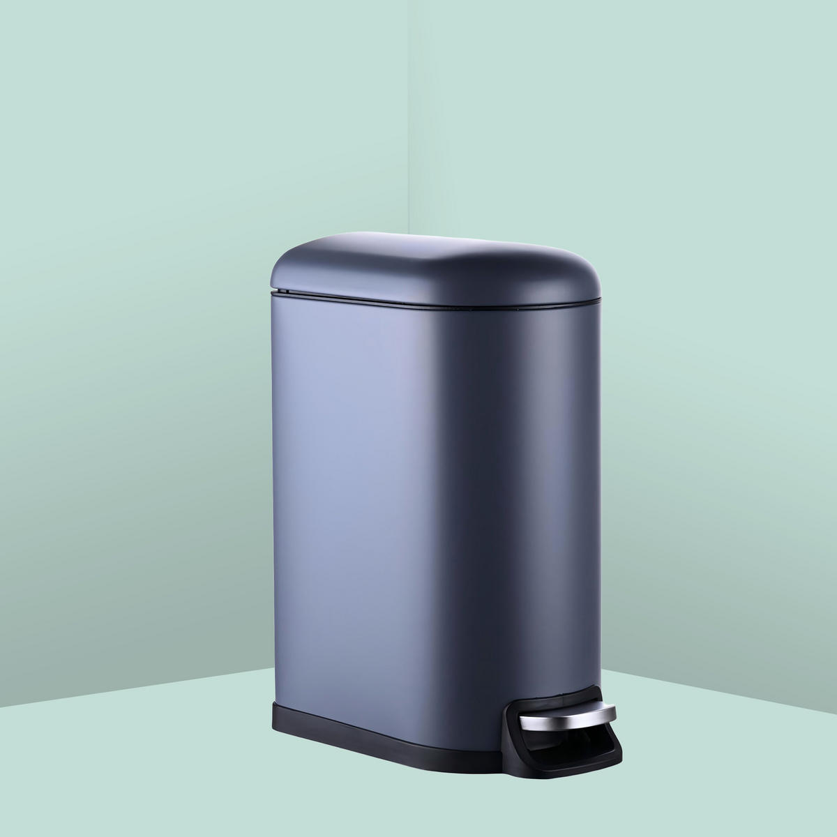 MÜLLEIMER - Grau, Kunststoff/Metall (18.5/39/39cm) - Relaxdays