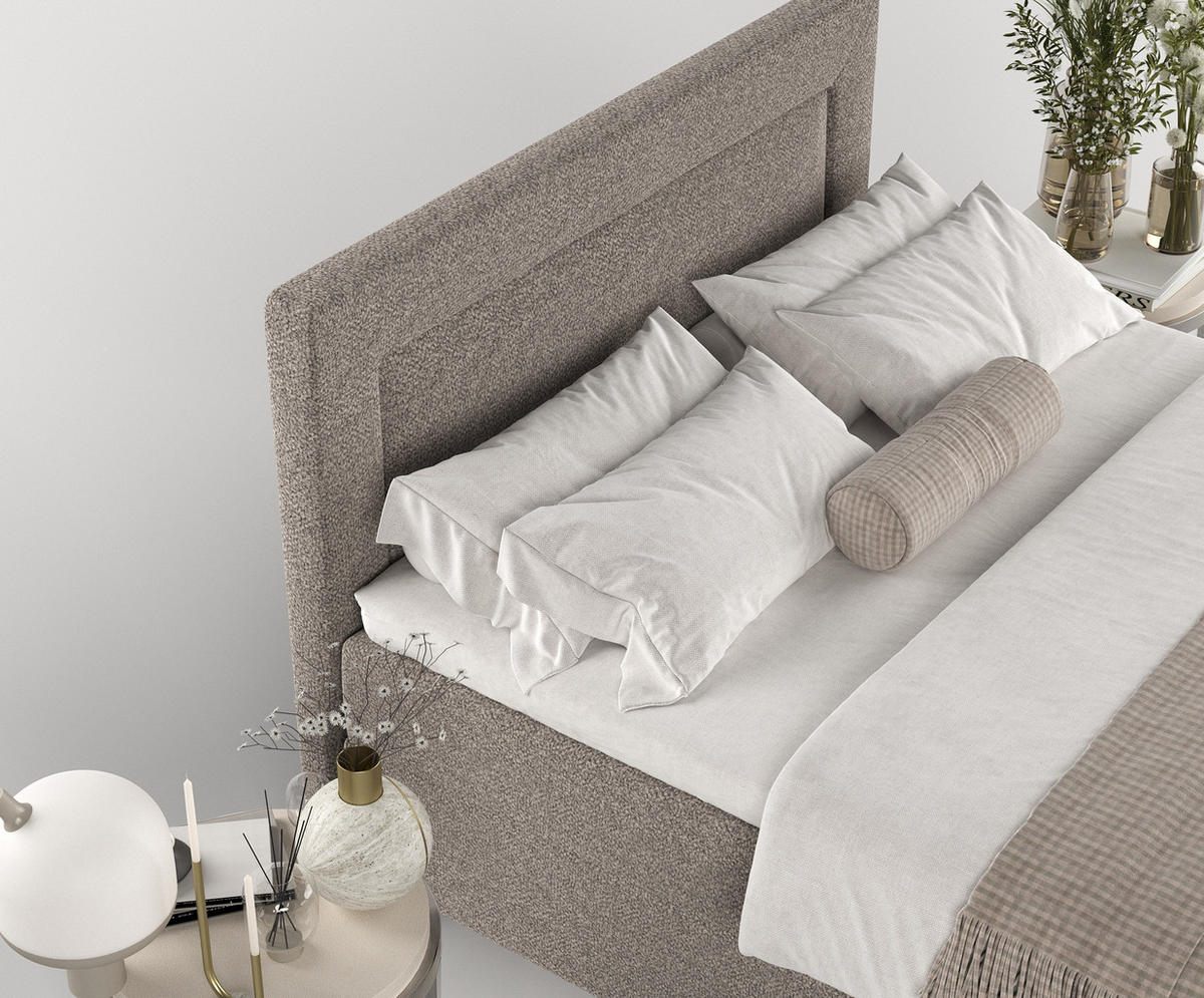 BOXBETT Nea Braun 180/200 cm - Schwarz/Braun, Holz/Holzwerkstoff (180/200cm) - Maison de Reve