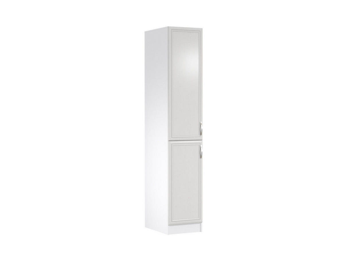 HOCHSCHRANK D40SP – Sycylia Weiß – Weiß / Creme / Links - Creme/Weiß, Holzwerkstoff (40/212/58cm) - ROYAL24_MARKT