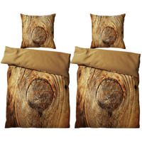 BETTWÄSCHE 4-teilig Rustikal - Beige, Naturmaterialien (135/200cm) - Sanilo