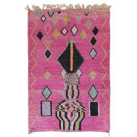 BERBERTEPPICH aus reiner Wolle 172x 273 cm - Pink, Naturmaterialien (172/273cm) - AFK Living