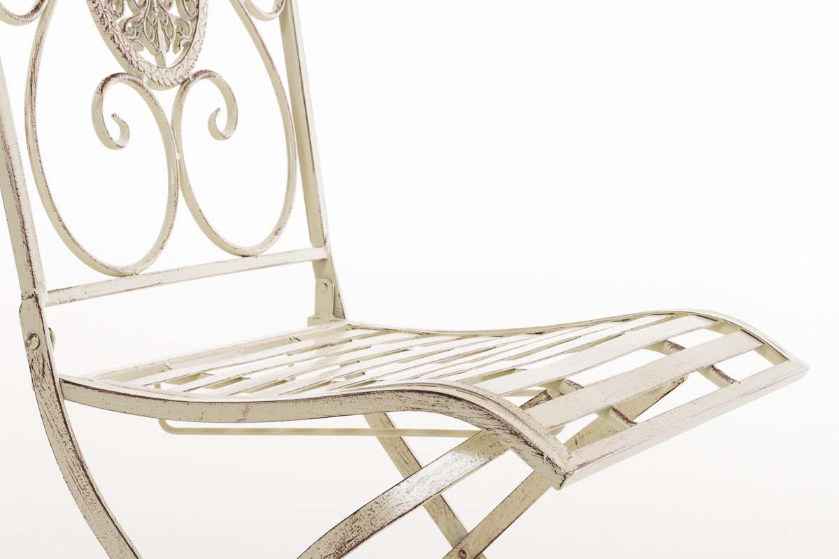 BALKONSET Bistroset Rizar Metall Antik-creme 2 Personen - Beige, Metall - DELUKE