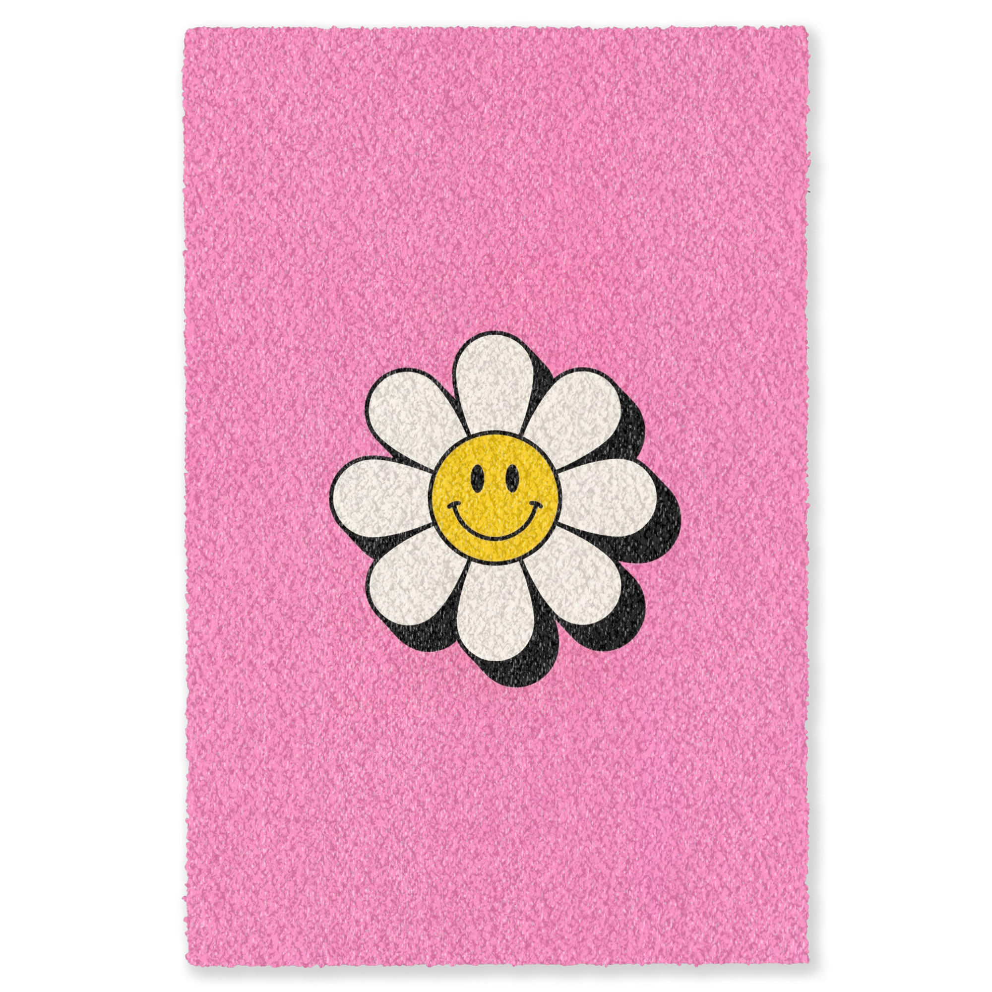 TEPPICH - Smiley - Blume - Rosa - 150x230 cm - Pink, Kunststoff/Textil (150/0.4cm) - OnlyWow