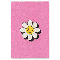 TEPPICH - Smiley - Blume - Rosa - 150x230 cm - Pink, Kunststoff/Textil (150/0.4cm) - OnlyWow