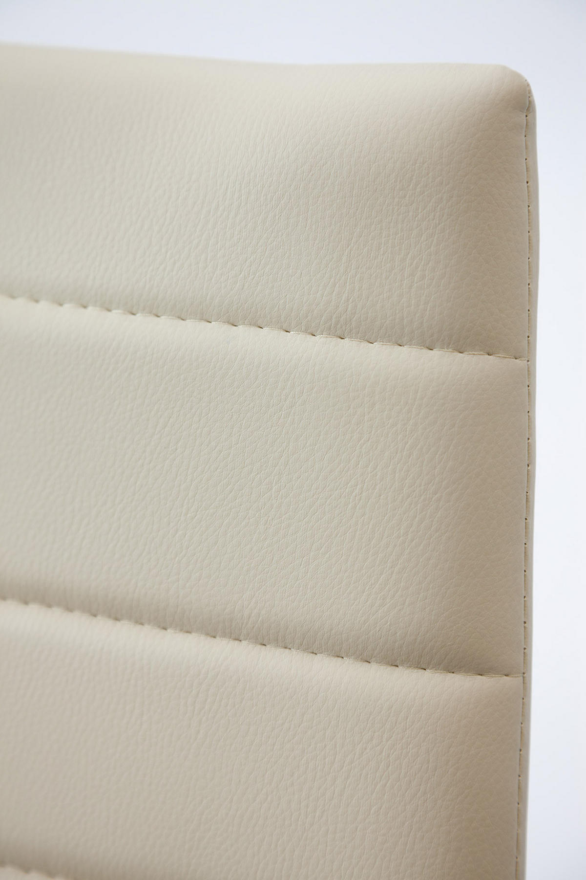 STUHL MILANO Lederimitat Metallbeine 4er Set Beige - Beige, Kunststoff/Metall (42/98/43cm) - Albatros