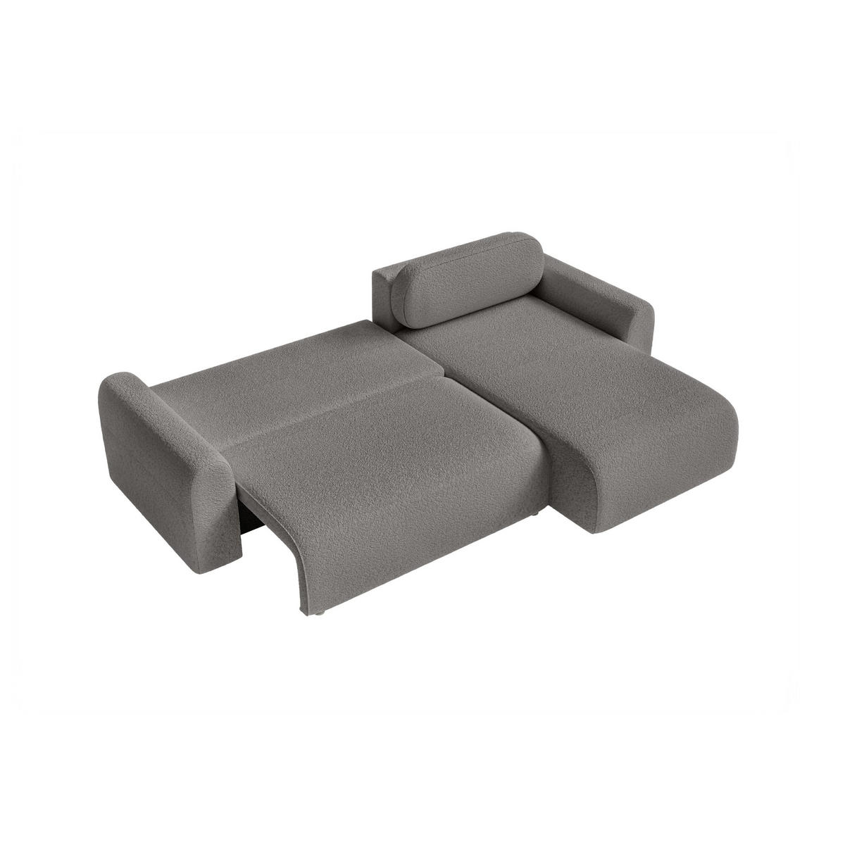ECKSOFA Lome L mit Schlaffunktion, Graphit - Graphitfarben, Textil (286/185cm) - Fedve