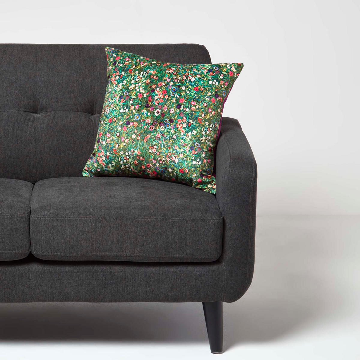 KISSENHÜLLE Samt 46/46 cm – Italienische Gartenlandschaft - Multicolor, Textil (46/46cm) - Homescapes